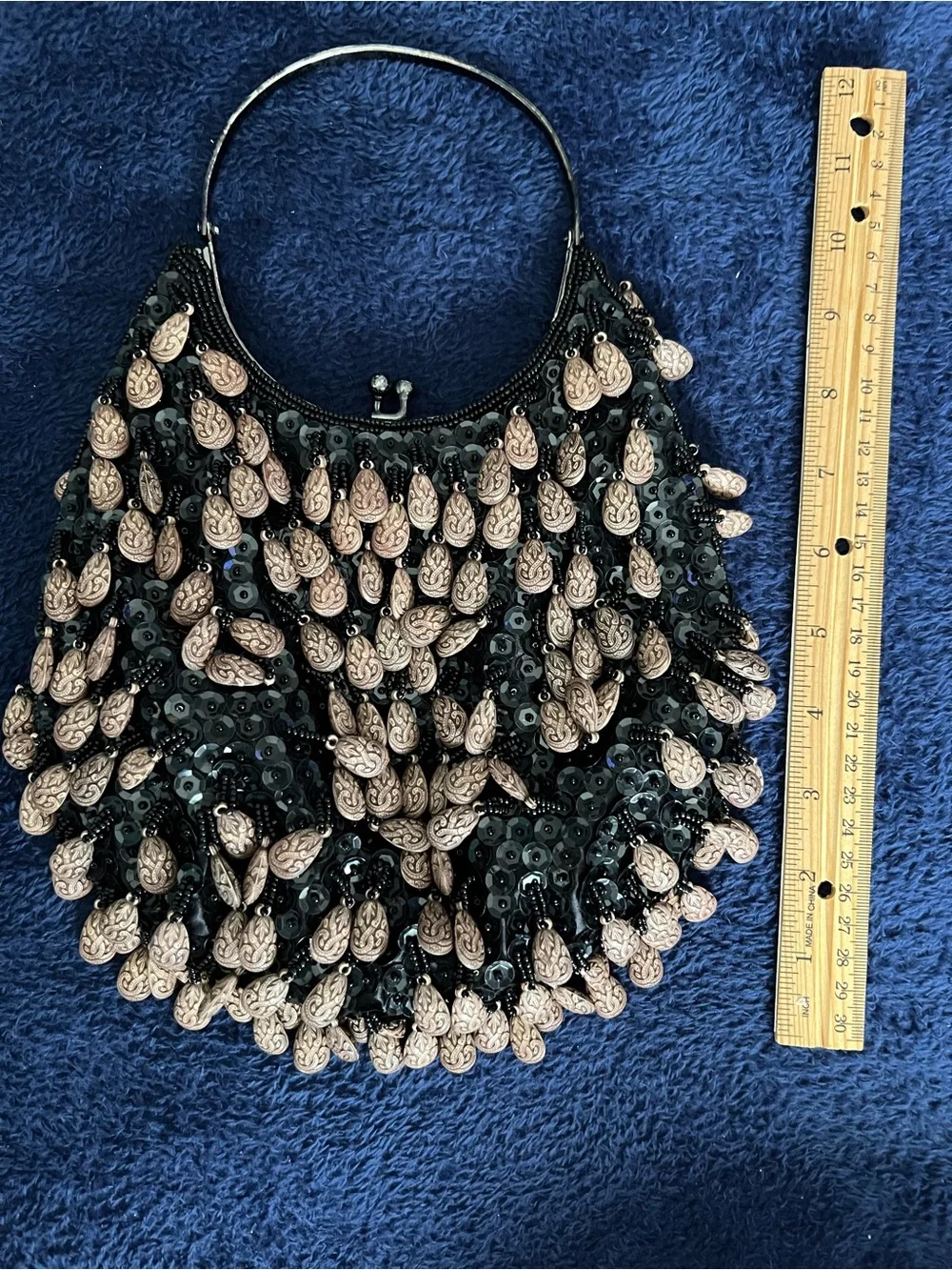 Vintage beaded Black and Brown J&X NY